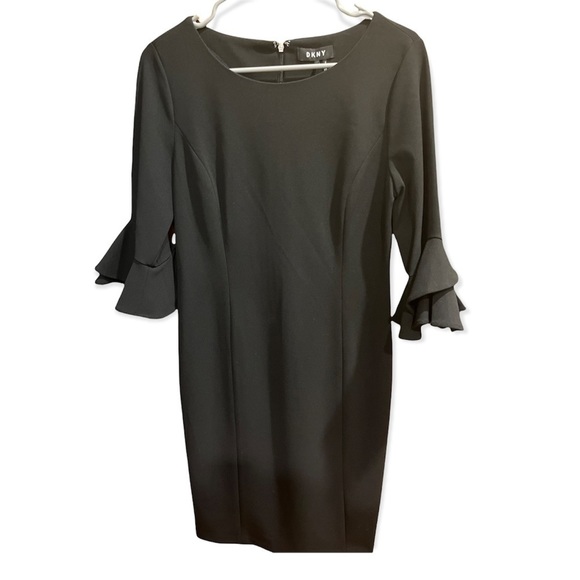 DKNY black bell sleeve dress NWT